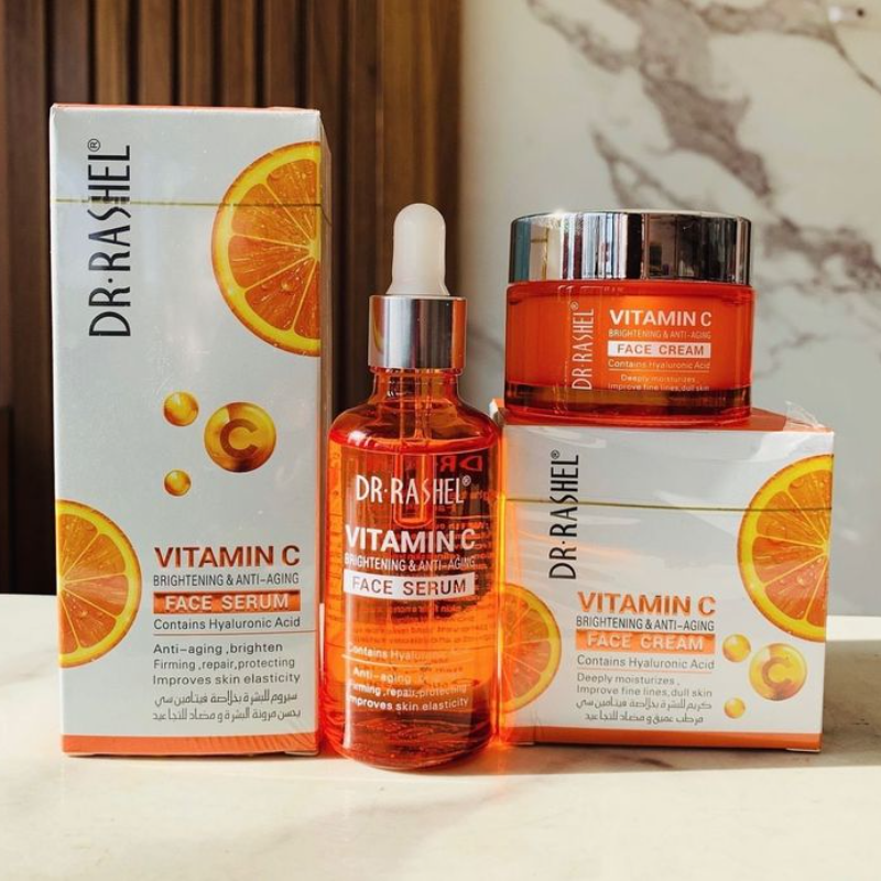 Dr.Rashel vitamin C face serum and face cream