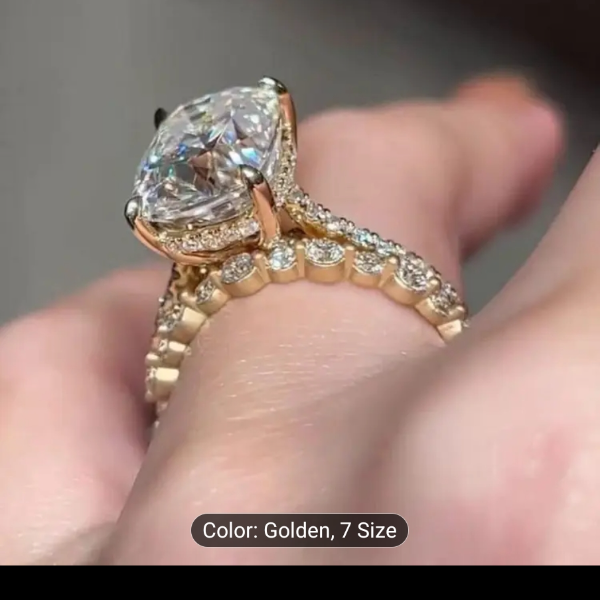 2pcs Women's fashion rings, elegant vacation style inlaid with synthetic zirconia, suitable fror valentine's day, engagement and wedding.