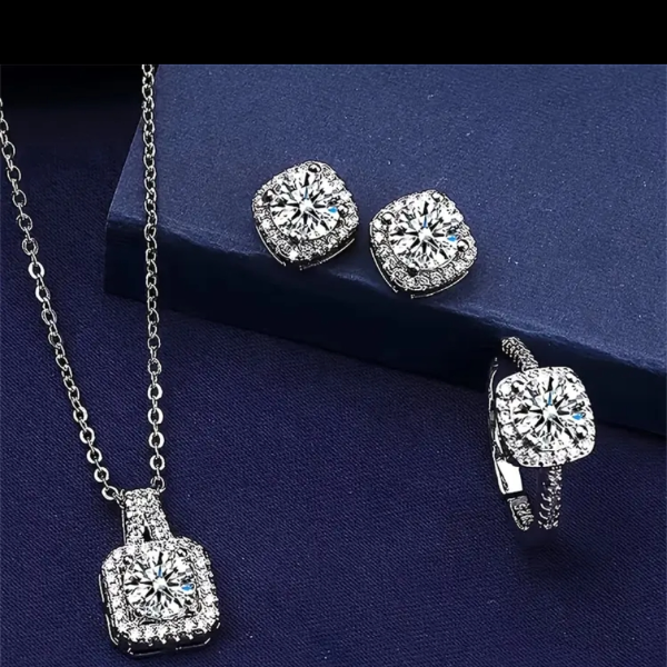 4 in 1 silver jewelry for women, suitable for occasion, anniversay or birthday gift.