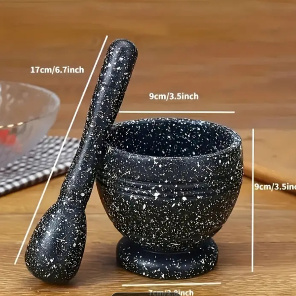 2pcs of a set, durable mortar and pestle small size for kitchen everyday use