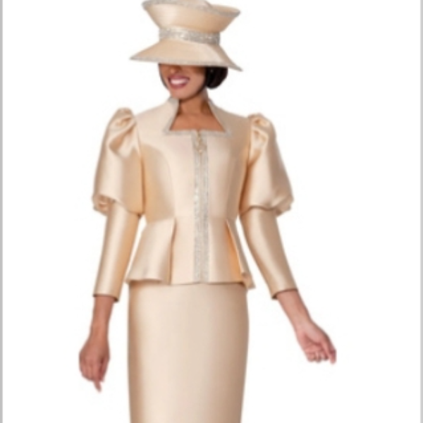 Golded Buff Arm 2 pc Skirt and Top