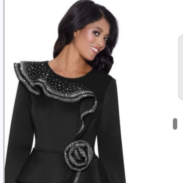 Dress with floral studded design