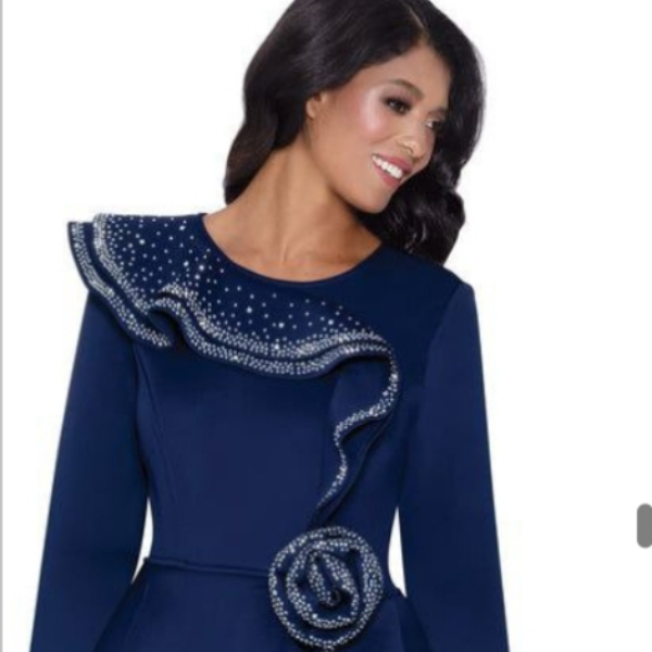 Dress with floral studded design