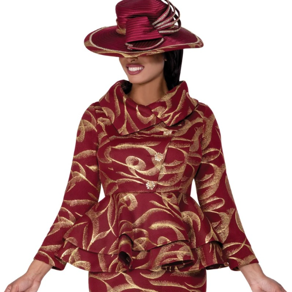 Buirgandy and Gold 2pc Set