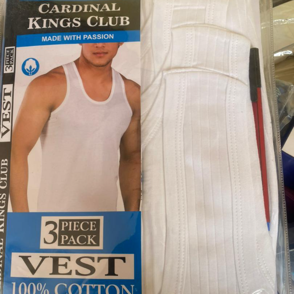CARDINAL KINGS CLUB High quality Men’s Singlet 3 in 1 - White