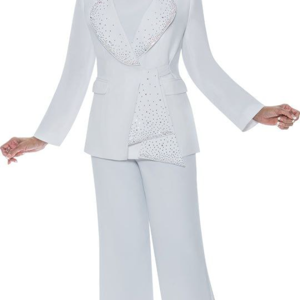 Dorinda Clark WHITE Fully Sequins 2 piece