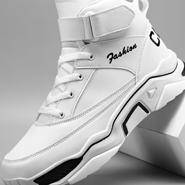 Men's Mid-Top Lace-Up Sneakers – Outdoor Hiking Shoes