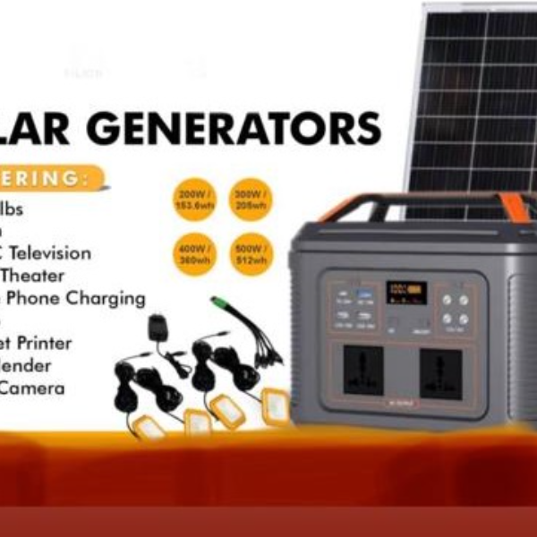 Solar Generator 300W with Modified Sine Wave Inverter – Power Kit for LED Light, DC Fan, TV, Home Theater, Mobile, Laptop, Printer, Blender, CCTV, and More