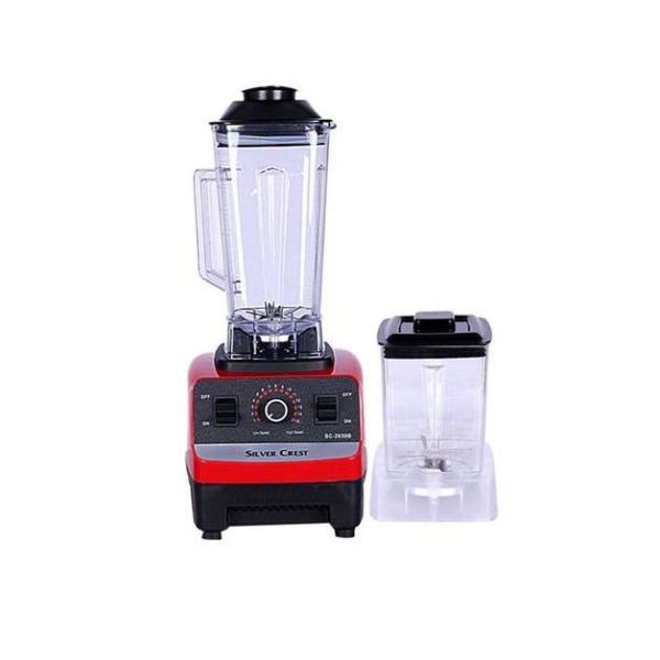 Silver Crest 8500W Commercial Blender with Extra Mill Jar – Red