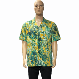 Green & Yellow Abstract Print Shirt