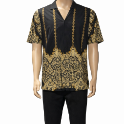 Black & Gold Patterned Shirt