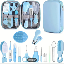 14pcs Care Set, Essential for Newborns, Includes a Comb, Nail Clippers, And a Nasal Aspirator, Perfect for Both Girls And Boys.
