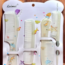 A Luxurious Four-Piece Hair Comb Set, Portable Anti-Static Plastic Combs, an Ideal Gift Choice Featuring Cartoon Animal Combs, Hair Styling Combs, And a Fine-Toothed Tail Comb Set