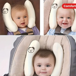 1 Youngsters's Travel Pillow - Neck and Head Support Cushion with Cartoon Pattern, Suitable for Car Seats and Strollers