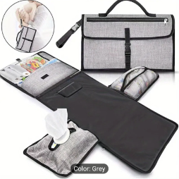 A Multifunctional Outdoor Changing Pad for Babies, Designed for Diaper Changes And Comes with a Diaper Bag