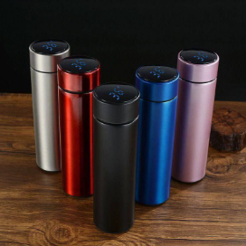 500ml Water Bottle Temperature Display Stainless Steel Flask