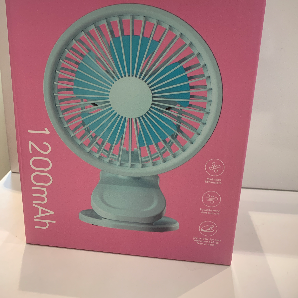 Mini clip on fan(blue) 1200mAh