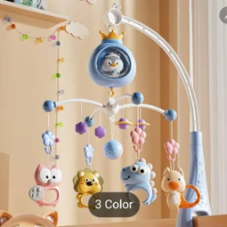 Baby Music Mobile with light projection | Educational Toy to Soothe Newborns | Various Music And Rotation Features, Battery-Free, Made of Safe And Non-Toxic ABS Material, a Perfect Gift for Children.