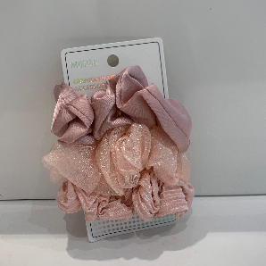 Pure colored large hair tie 3 pcs(pink)
