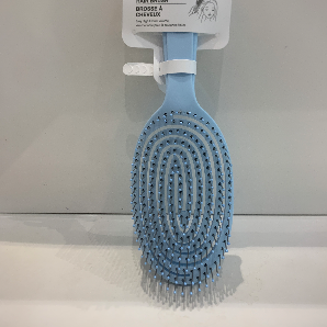 Flexible vented hair brush (baby blue)