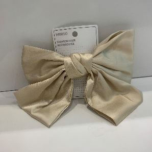 Solid color big bow hair clip( beige)