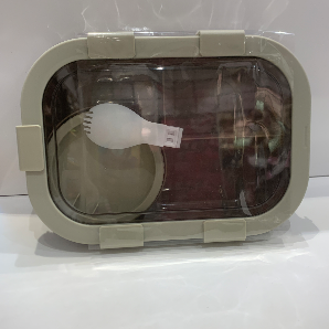 Large capacity compartment lunch box (brown)