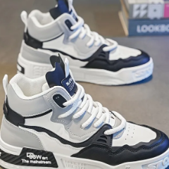 Men's High-Top Motorcycle Style Sneakers