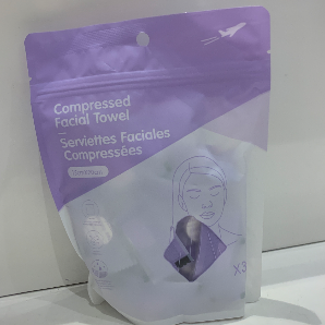 Compressed facial towel