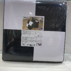 Black& white collection storage ottoman