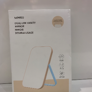 Square dual-use vanity mirror (pink