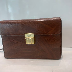 Mont Blanc leather bag with handle for men(brown)