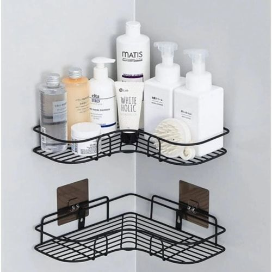2pcs Multipurpose Corner Wall Shelf- Mounted Organiser