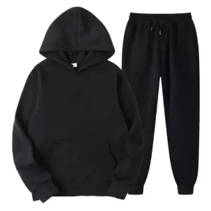 Set Of Hoodie & Joggers (Up & Down)- Black
