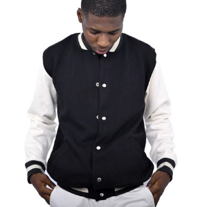KingsFit Varsity Jacket- White & Black