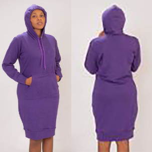 Women’s Plain Hoodie Dress Gown