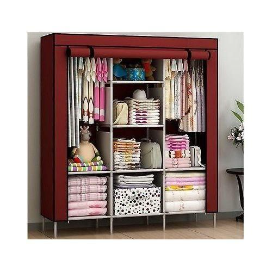 Classy 3 Column Mobile Steel Wardrobe Closet