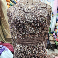 4yards Beaded Lace + Gele