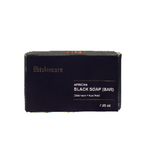 AFRICAN BLACK SOAP BAR  (With neem + aloe vera)