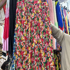 Fashion floral Pleated skirt