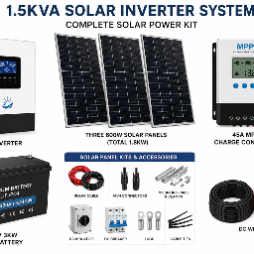 1.5kva Inverter system and Solar Panels setup - Using Lithium battery