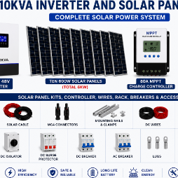 10kVA Inverter system & Solar Panel Installation