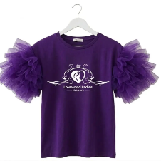 Loveworld Ladies Network Ruffle Sleeve T-Shirt – Purple