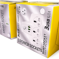 Smart Socket 2 Usb and 1 Type C Port.