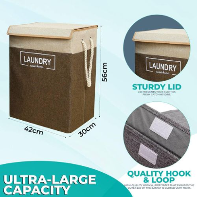 Laundry Storage HAMPER- Collapsible Wardrobe Clothes organizer BAG
